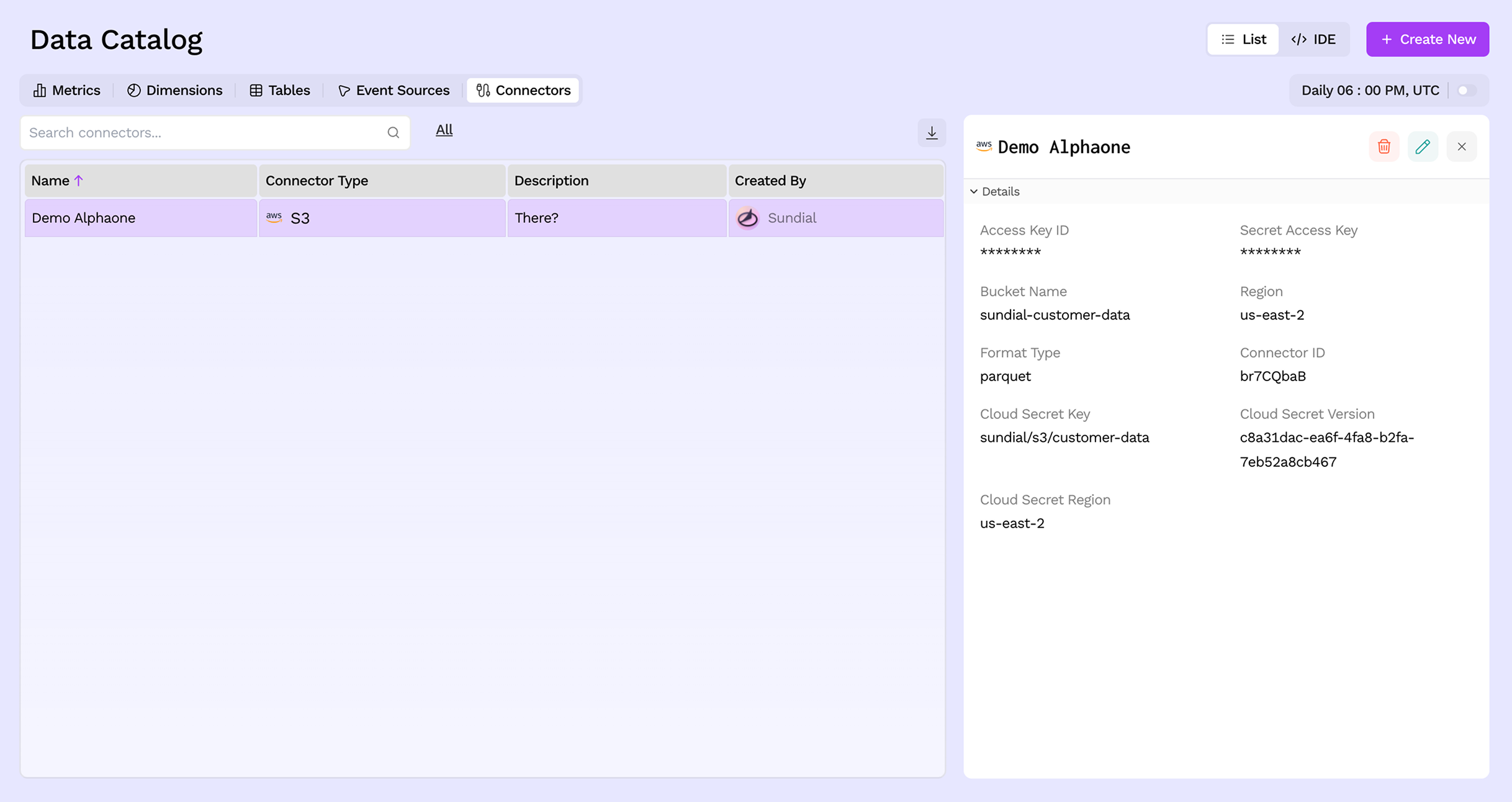 Connectors listing