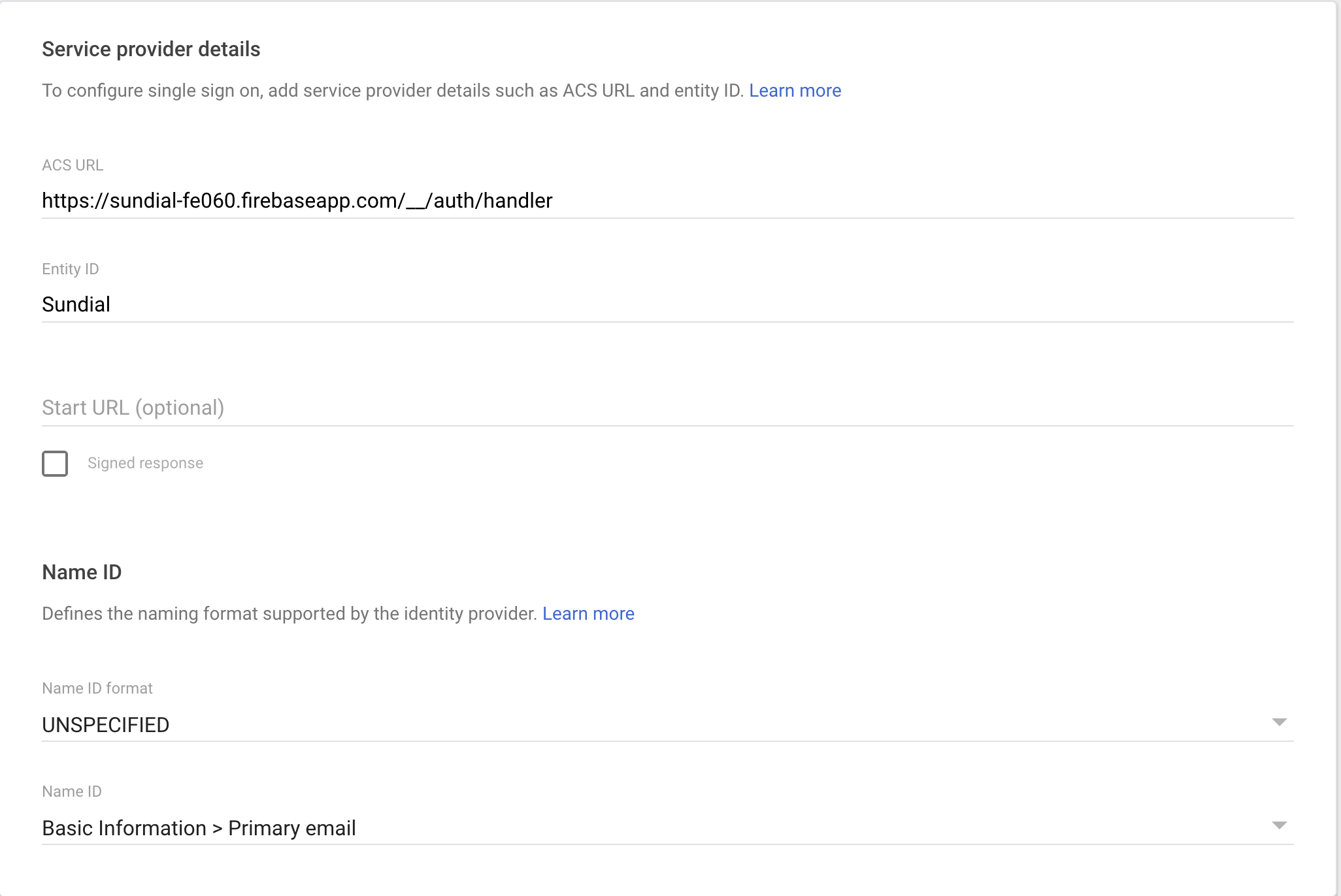 Google service provider details