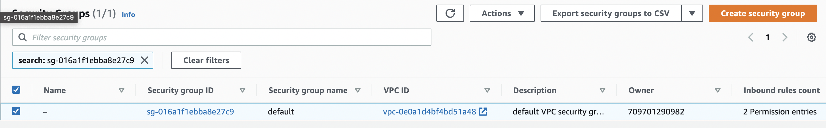 redshift-security-group